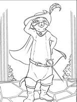 coloriage chat potte  de shrek